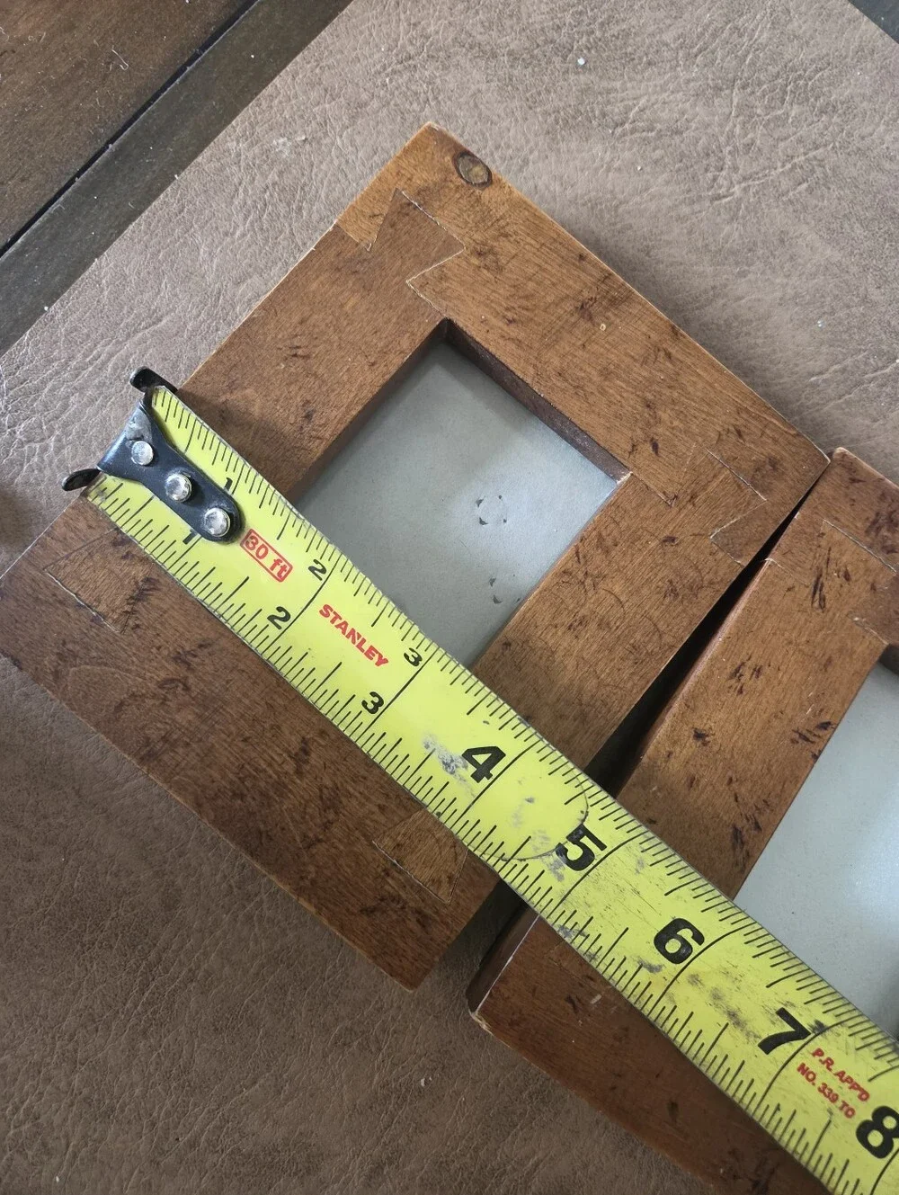 Vintage Wood Picture Frame Set with Exposed Dovetail Joinery Artisan Style